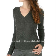 women's V-neck cashmere jumper (classic style)